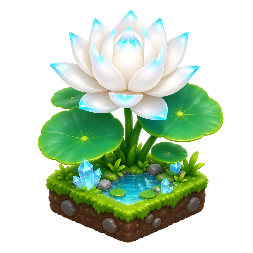 Lótus Estelar, planta 3D sem rosto